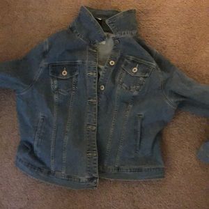 Torrid Medium Wash Denim Trucker Jacket.